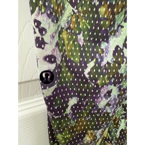 Lululemon jet crop luxtreme 6 pants joggers Floral Sport Backdrop Iris Flower - Picture 7 of 8